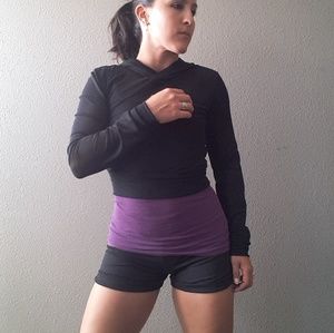 Black Cropped Hoodie